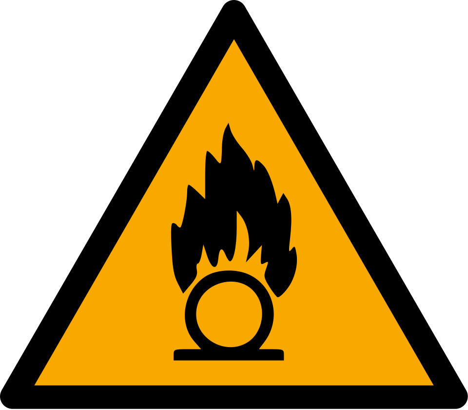 Warning Oxidizing Hazard - Triangle